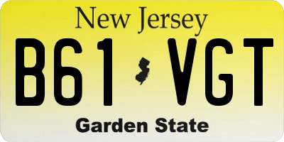 NJ license plate B61VGT
