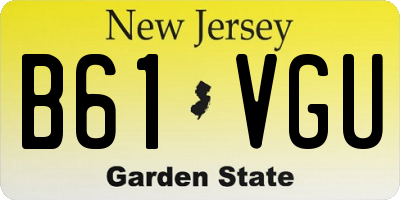 NJ license plate B61VGU