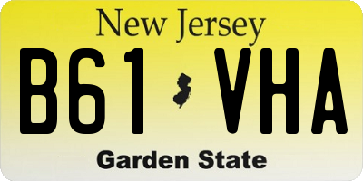 NJ license plate B61VHA