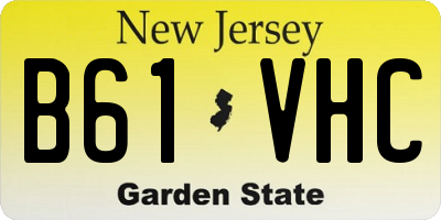 NJ license plate B61VHC
