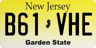 NJ license plate B61VHE