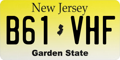 NJ license plate B61VHF