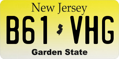 NJ license plate B61VHG