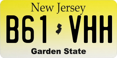 NJ license plate B61VHH