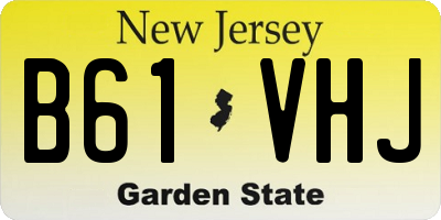 NJ license plate B61VHJ