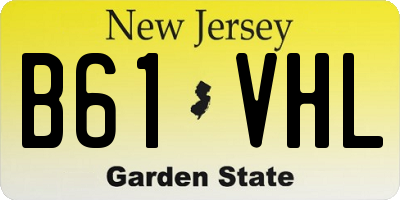 NJ license plate B61VHL