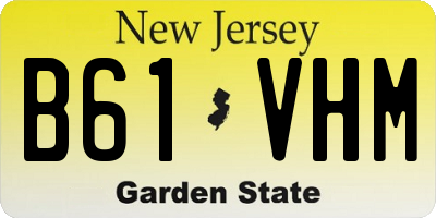NJ license plate B61VHM
