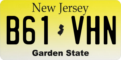 NJ license plate B61VHN