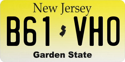 NJ license plate B61VHO