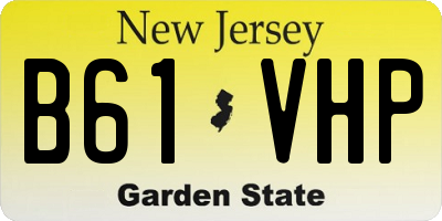 NJ license plate B61VHP