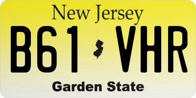 NJ license plate B61VHR