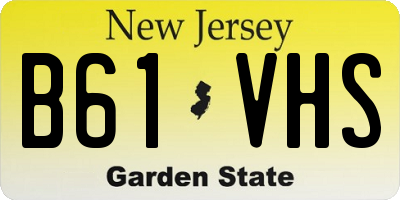 NJ license plate B61VHS