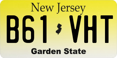 NJ license plate B61VHT