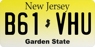 NJ license plate B61VHU