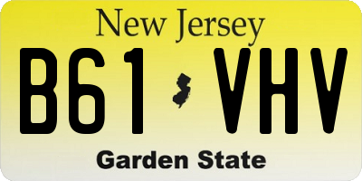 NJ license plate B61VHV