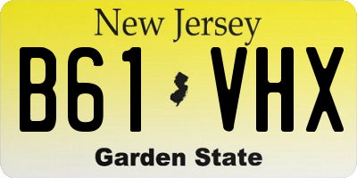 NJ license plate B61VHX