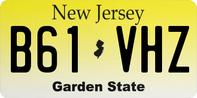 NJ license plate B61VHZ