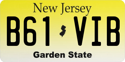 NJ license plate B61VIB