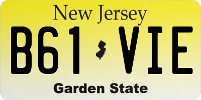 NJ license plate B61VIE