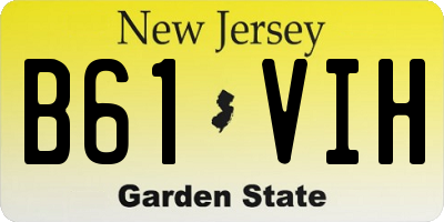 NJ license plate B61VIH