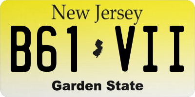 NJ license plate B61VII