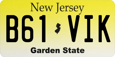 NJ license plate B61VIK