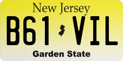 NJ license plate B61VIL