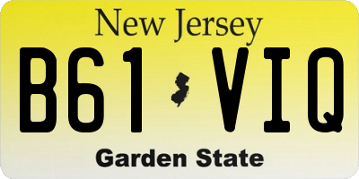 NJ license plate B61VIQ