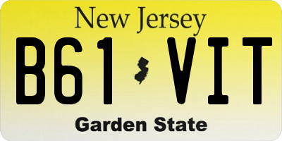NJ license plate B61VIT