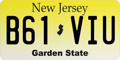 NJ license plate B61VIU