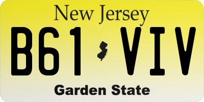 NJ license plate B61VIV
