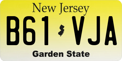 NJ license plate B61VJA
