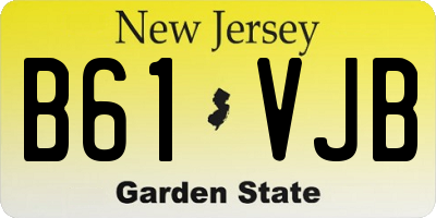 NJ license plate B61VJB