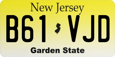NJ license plate B61VJD