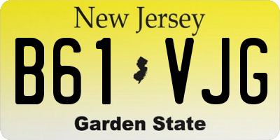 NJ license plate B61VJG