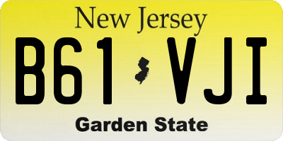 NJ license plate B61VJI
