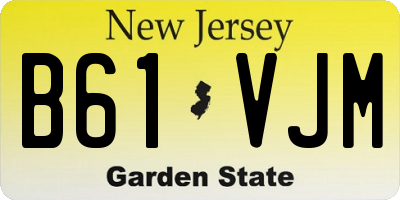 NJ license plate B61VJM
