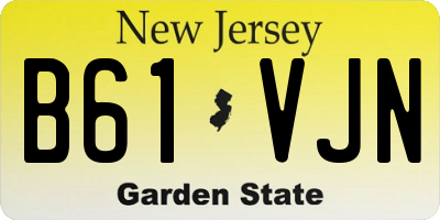 NJ license plate B61VJN