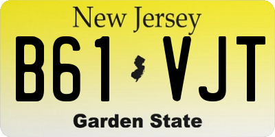 NJ license plate B61VJT