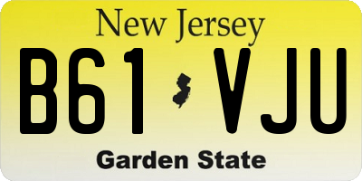 NJ license plate B61VJU