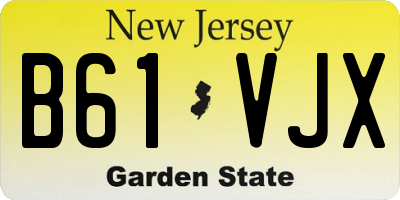 NJ license plate B61VJX