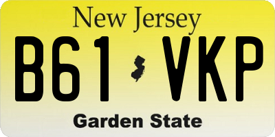 NJ license plate B61VKP