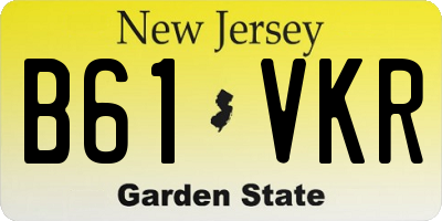 NJ license plate B61VKR