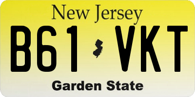 NJ license plate B61VKT