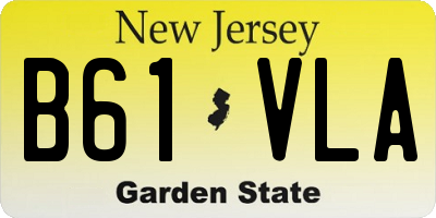 NJ license plate B61VLA