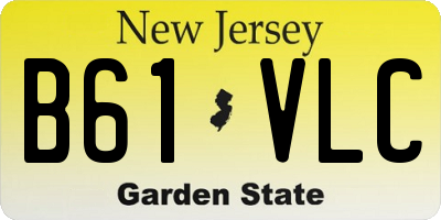 NJ license plate B61VLC