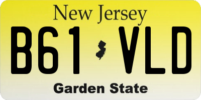 NJ license plate B61VLD