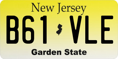 NJ license plate B61VLE