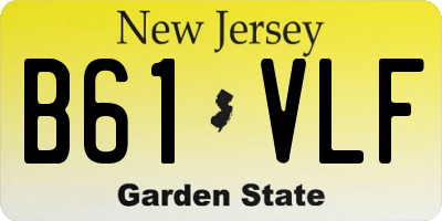 NJ license plate B61VLF