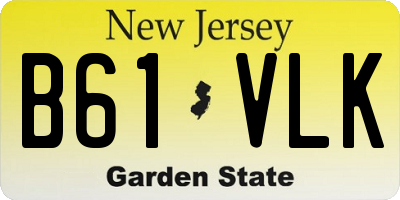 NJ license plate B61VLK